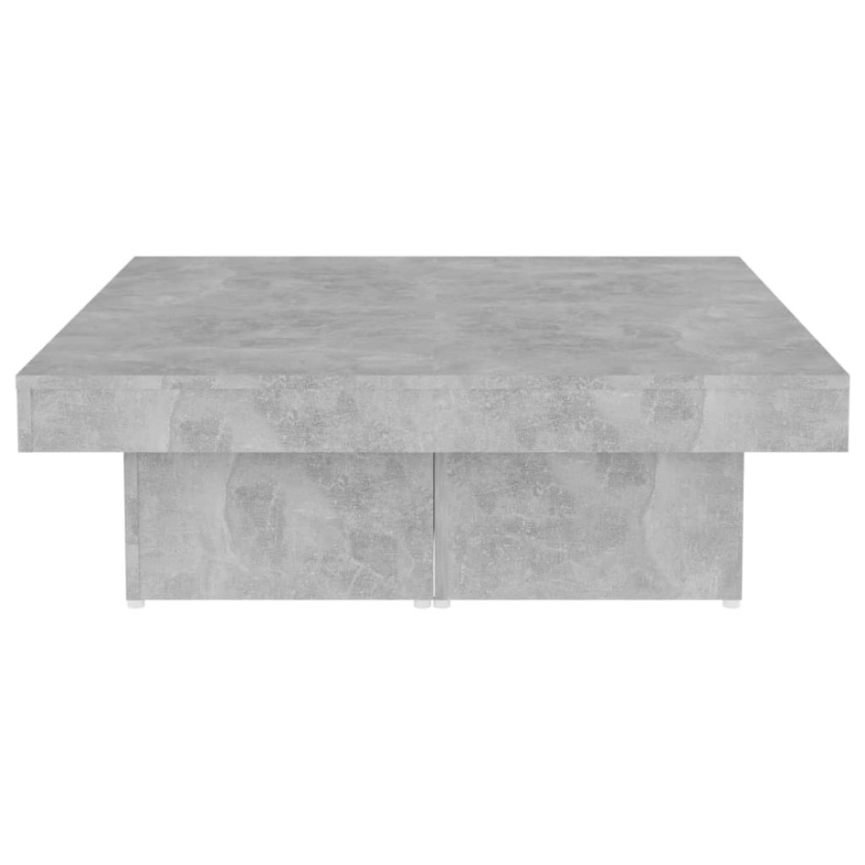 Mesa de centro madera contrachapada gris hormigón 80x50x40