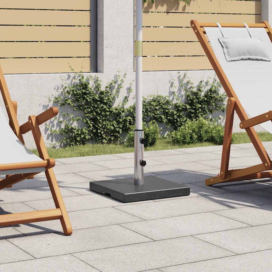 Base de sombrilla de granito cuadrada negro 20
