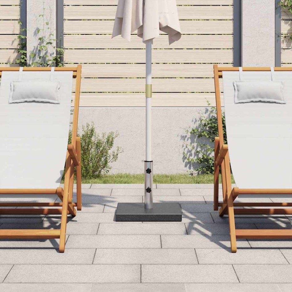 Base de sombrilla de granito cuadrada negro 20