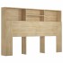 Mueble cabecero color roble Sonoma 160x19x103,5