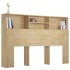 Mueble cabecero color roble Sonoma 160x19x103,5