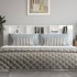 Mueble cabecero blanco brillante 220x18,5x104,5