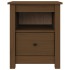 Mesitas de noche 2 uds madera de pino marrón miel 40x35x49