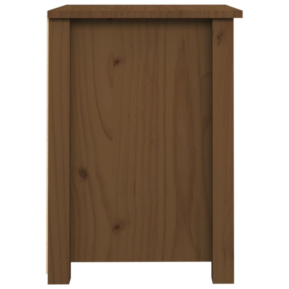 Mesitas de noche 2 uds madera de pino marrón miel 40x35x49