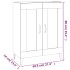 Aparador de madera contrachapada blanco brillante 69,5x34x90