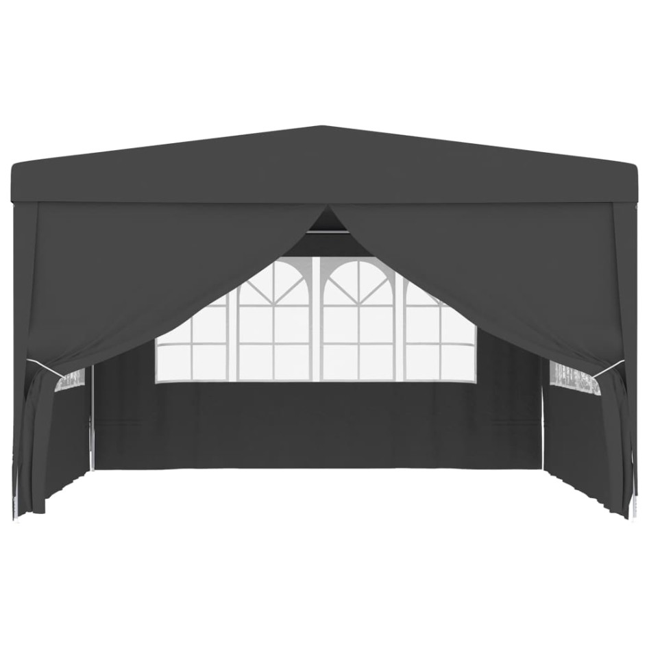 Carpa profesional para fiestas con paredes gris 90 g/m² 4x4