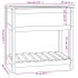 Jardinera con estante madera maciza de pino gris 82,5x54x81