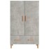 Aparador de madera contrachapada gris hormigón 70x31x115