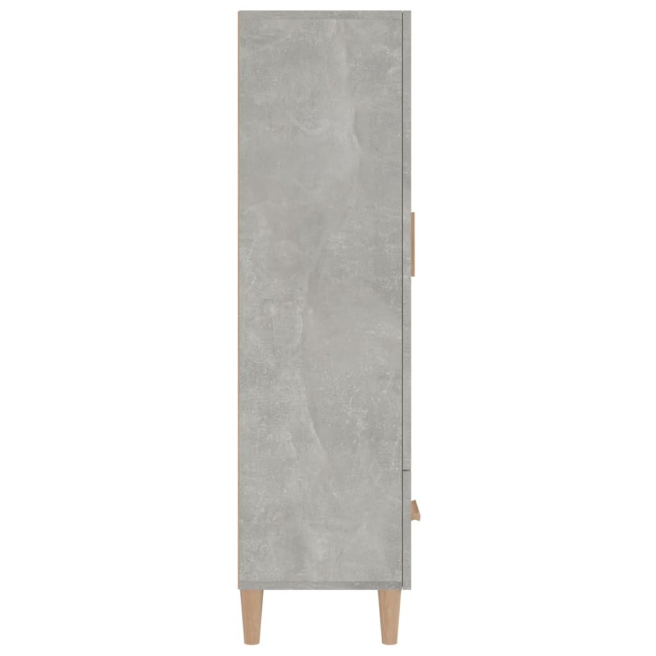 Aparador de madera contrachapada gris hormigón 70x31x115