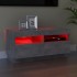 Mueble de TV con luces LED gris hormigón 80x35x40