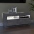 Mueble de TV con luces LED gris hormigón 80x35x40