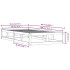 Estructura de cama de madera maciza 90x200