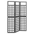 Biombo/Enrejado de 3 paneles madera de abeto negro 121x180