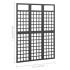 Biombo/Enrejado de 3 paneles madera de abeto negro 121x180