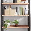 Estante de pared madera maciza roble sin tratar 100x50x(2-4) cm