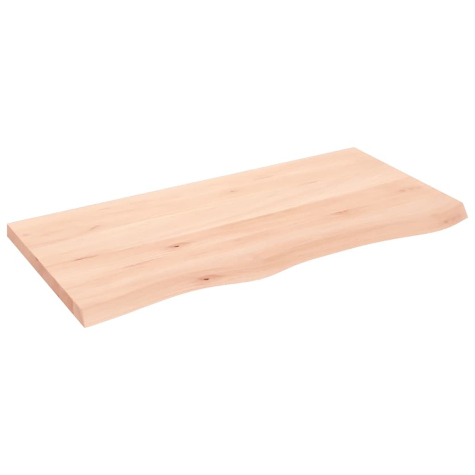 Estante de pared madera maciza roble sin tratar 100x50x(2-4)