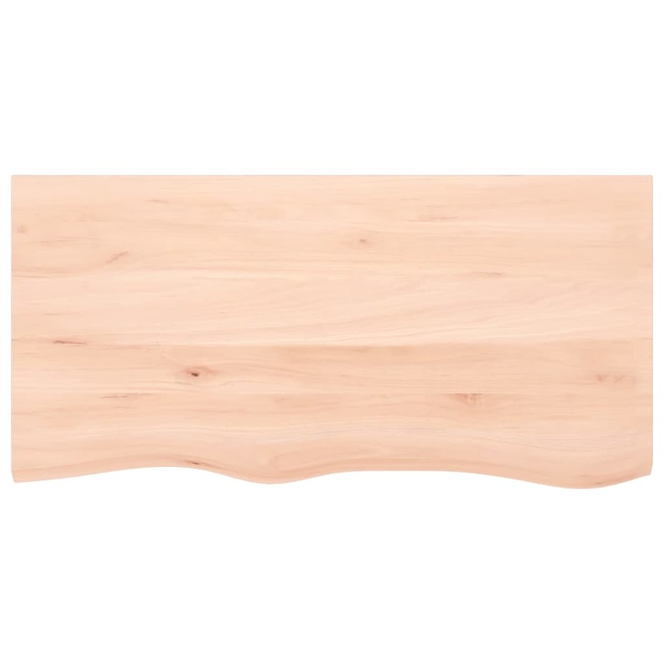 Estante de pared madera maciza roble sin tratar 100x50x(2-4)
