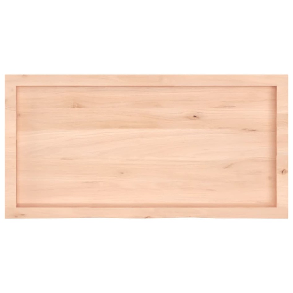 Estante de pared madera maciza roble sin tratar 100x50x(2-4)
