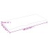 Estante de pared madera maciza roble sin tratar 100x50x(2-4)