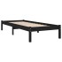 Estructura de cama sin colchón madera maciza negro 100x200