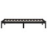 Estructura de cama sin colchón madera maciza negro 100x200