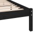 Estructura de cama sin colchón madera maciza negro 100x200