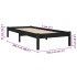 Estructura de cama sin colchón madera maciza negro 100x200