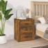 Mesita de noche madera contrachapada roble ahumado 50x36x60