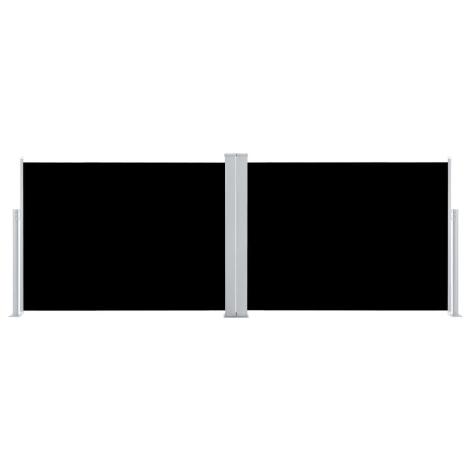 Toldo lateral retráctil negro 100x1000