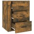 Mesita de noche madera contrachapada roble ahumado 50x36x60