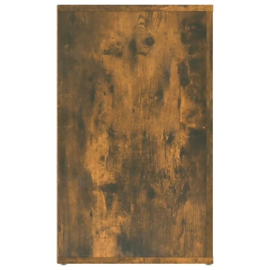 Mesita de noche madera contrachapada roble ahumado 50x36x60