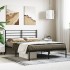 Estructura cama sin colchón con cabecero metal negro 120x200