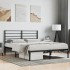 Estructura cama sin colchón con cabecero metal negro 120x200
