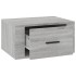 Mesitas de noche de pared 2 uds gris Sonoma 50x36x25