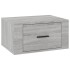 Mesitas de noche de pared 2 uds gris Sonoma 50x36x25