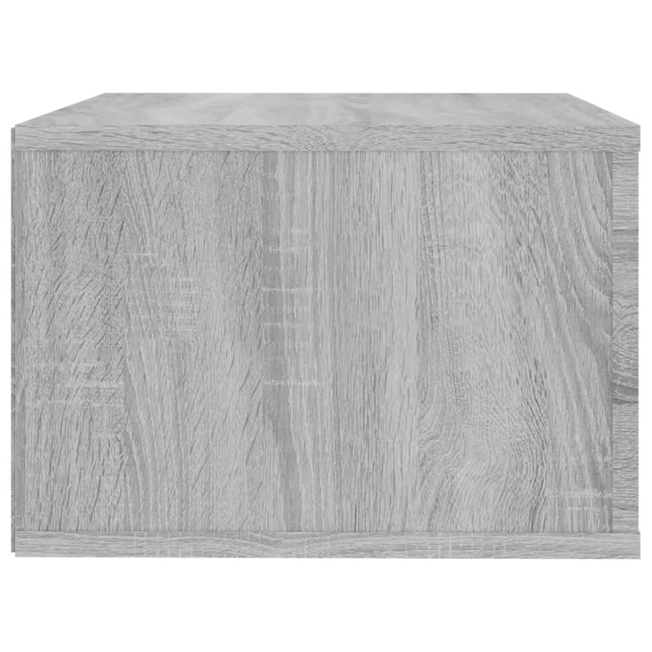 Mesitas de noche de pared 2 uds gris Sonoma 50x36x25