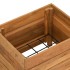 Arriate elevado madera de teca reciclada y acero 50x40x38