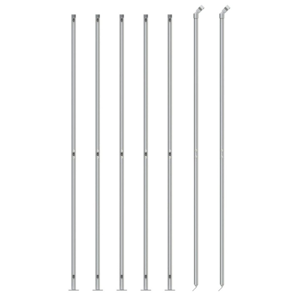 Cerca de alambre con brida plateada 1,4x10