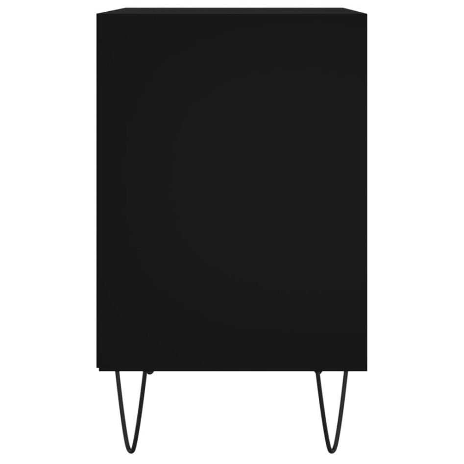 Mesitas de noche 2 uds madera de ingeniería negro 40x30x50