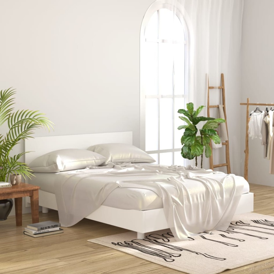 Cabecero de cama madera contrachapada blanco 160x1,5x80