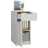 Armario de escritorio madera contrachapada gris 33,5x50x75
