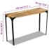 Mesa consola madera de mango 120x35x76
