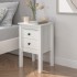 Mesita de noche madera maciza de pino blanco 40x35x61,5