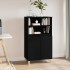 Aparador alto madera contrachapada negro 60x36x110