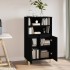Aparador alto madera contrachapada negro 60x36x110