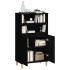 Aparador alto madera contrachapada negro 60x36x110