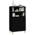Aparador alto madera contrachapada negro 60x36x110