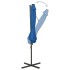 Sombrilla jardín voladiza palo y luces LED azul celeste 300