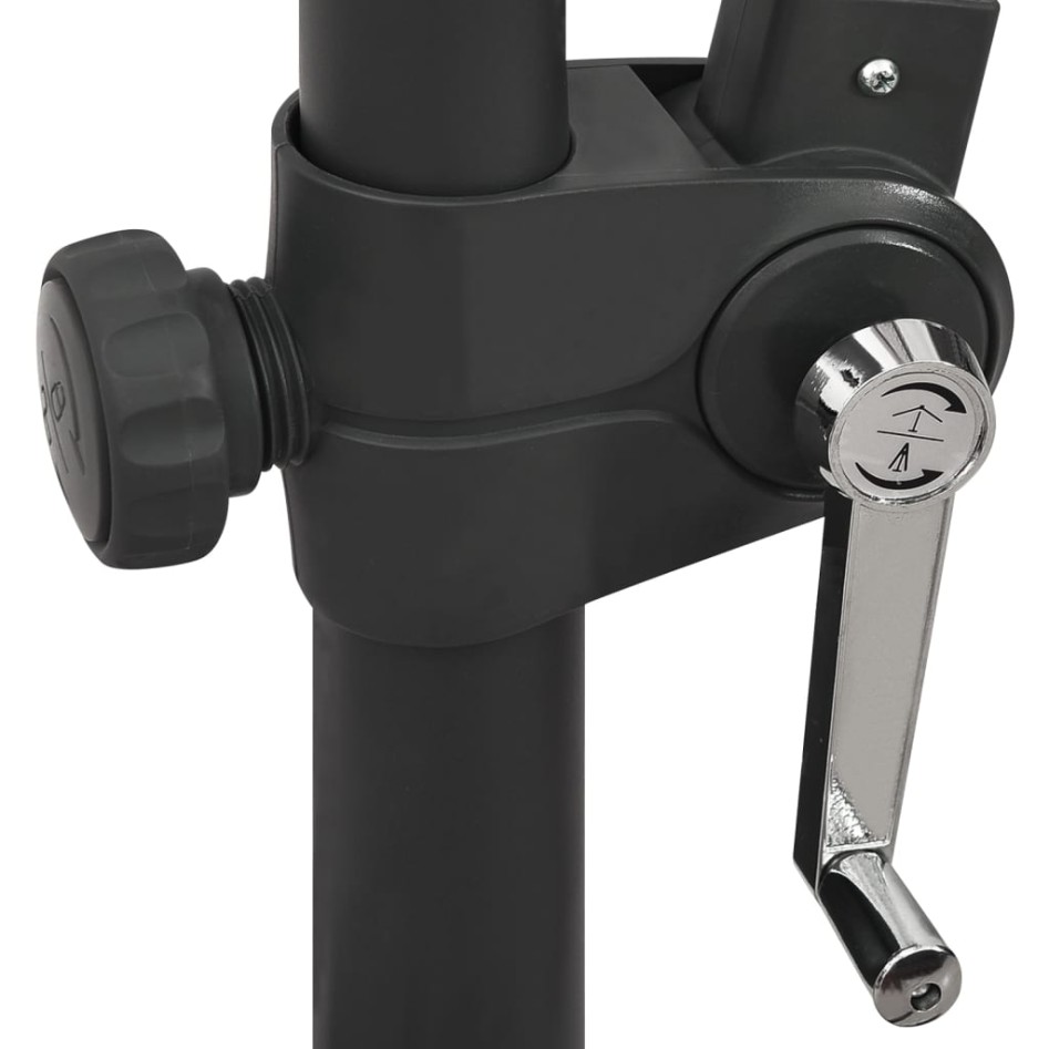 Sombrilla jardín voladiza palo y luces LED azul celeste 300