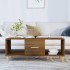 Mesa de centro madera contrachapada roble marrón 102x50x40